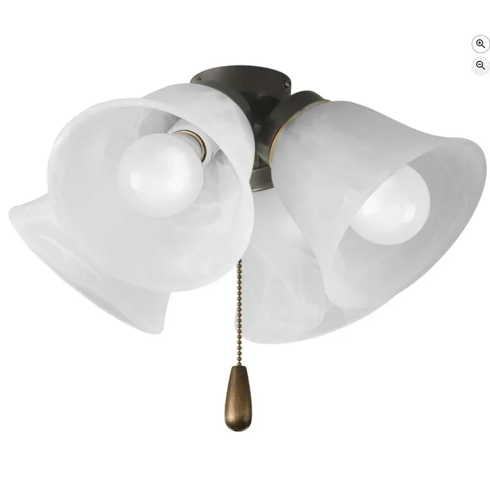 Progress Lighting P2643-20WB Fan Light Kit, Antique Bronze